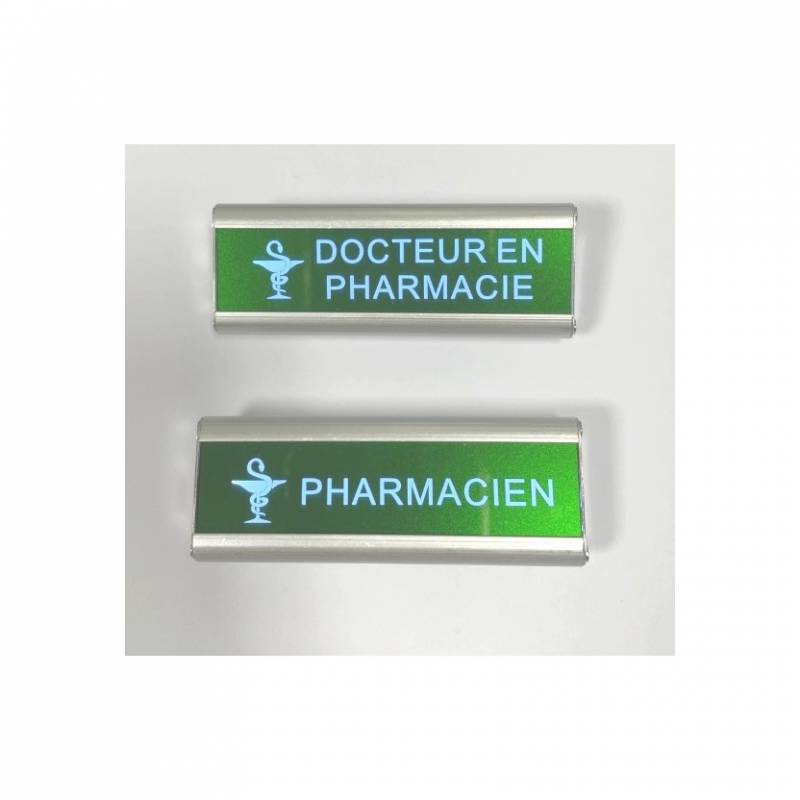 badge docteur en pharmacie  LED Broche