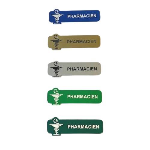Badge pharmacien de couleur 