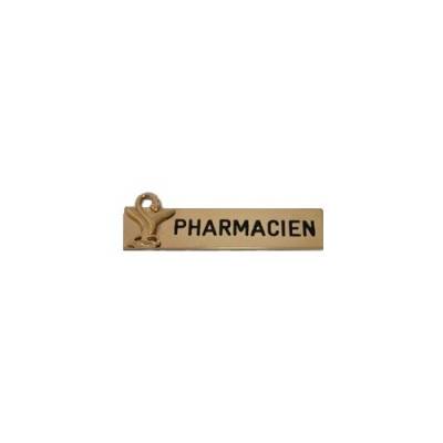Badge Pharmacien en plaqué or
