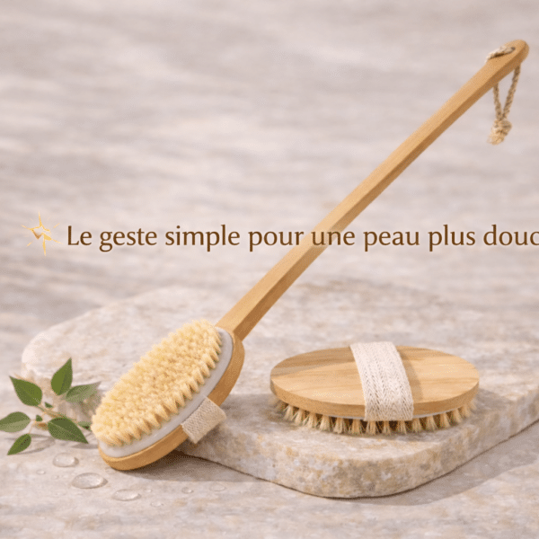 Brosse corps exfoliante & drainante – peau lisse & tonifiée